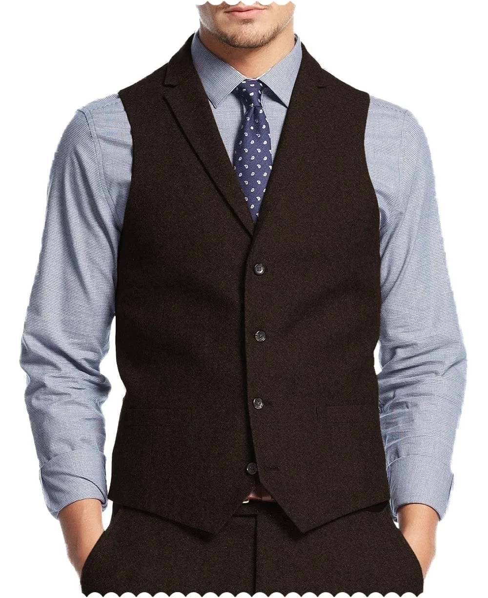 2 Pieces Notch Lapel Men's Waistcoat (Vest Pants)