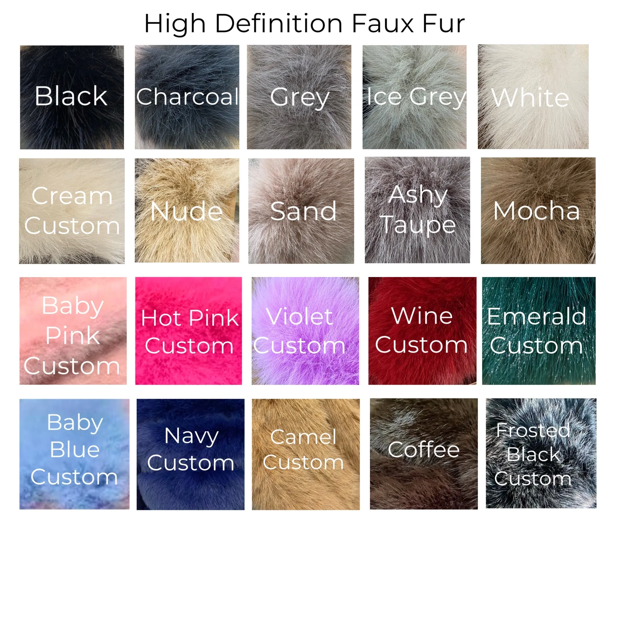 5 Row Hooded Faux Fur Jacket