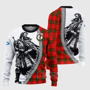 Adair Tartan Clan Crest Knitted Sweater with Highlander Warrior Celtic Style