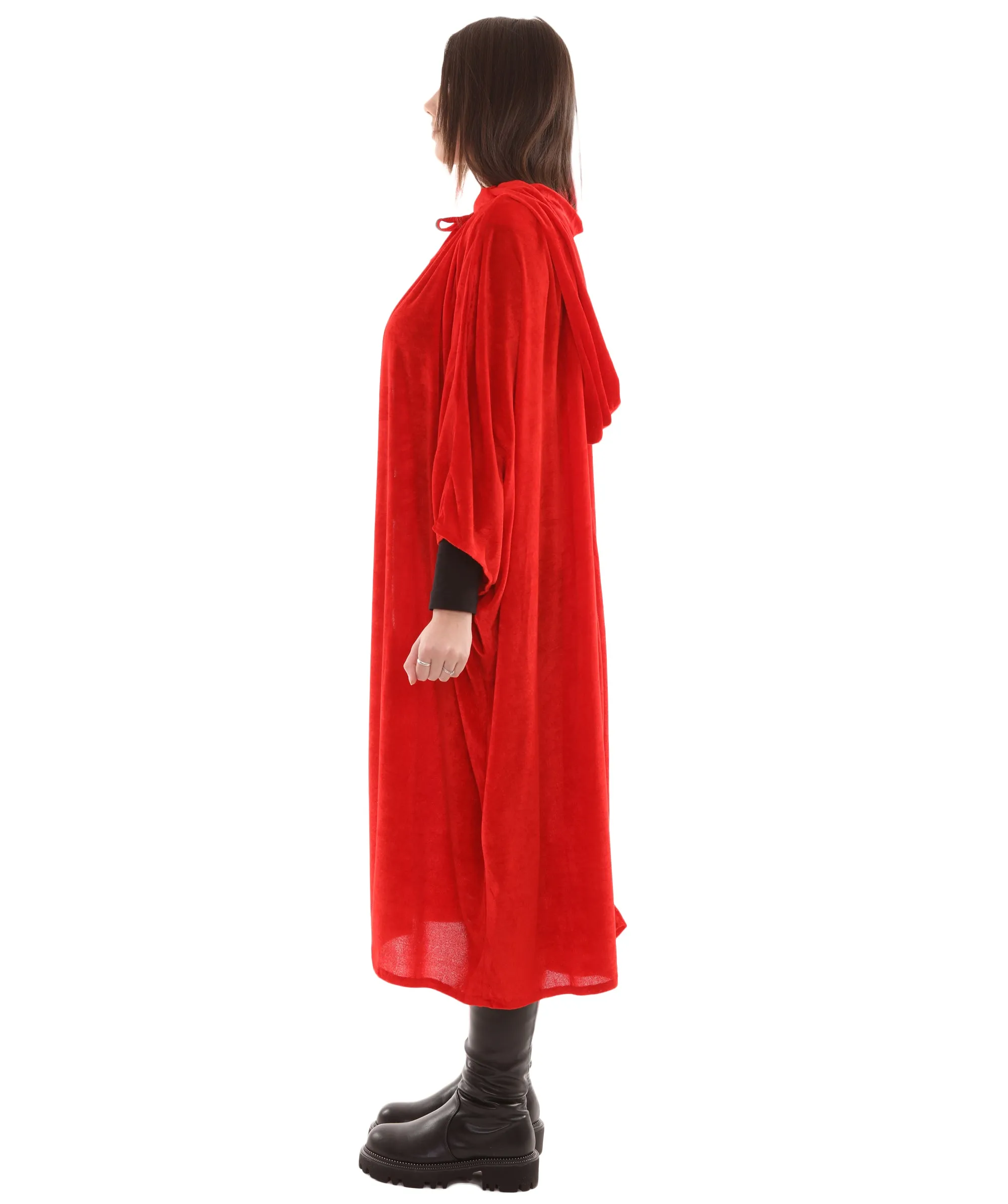 Adult Women's Hooded Robe Cape Costume | Red Halloween Costume