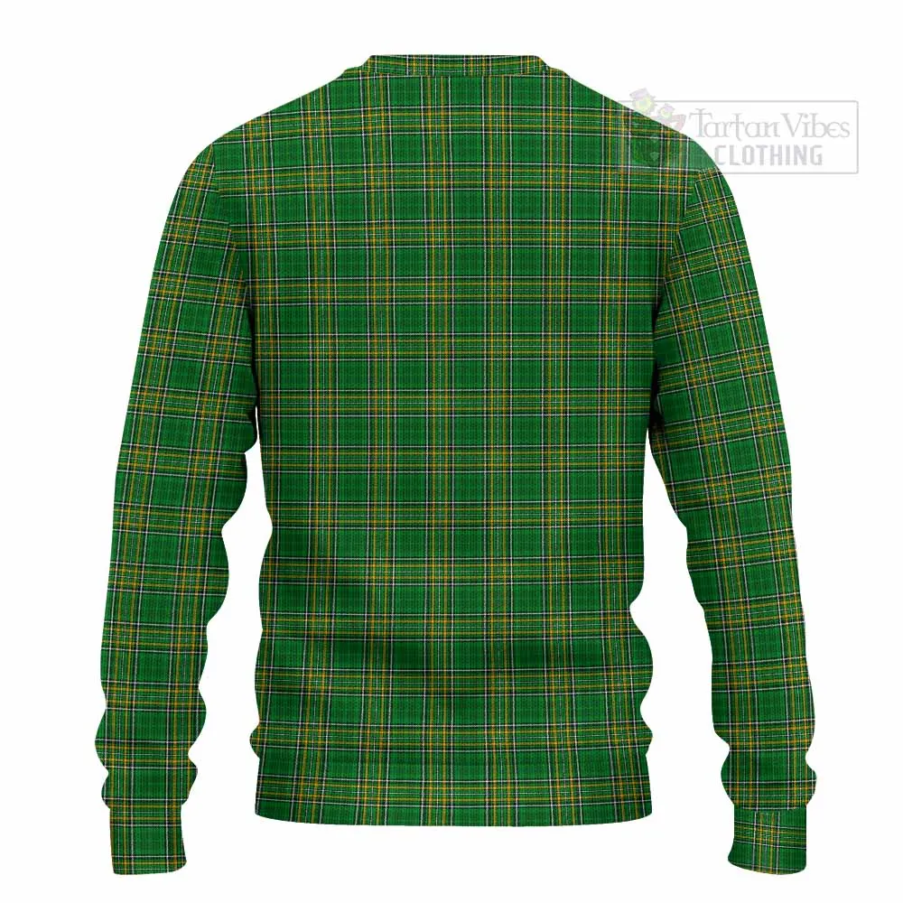 Aland Irish Clan Tartan Knitted Sweater with Coat of Arms