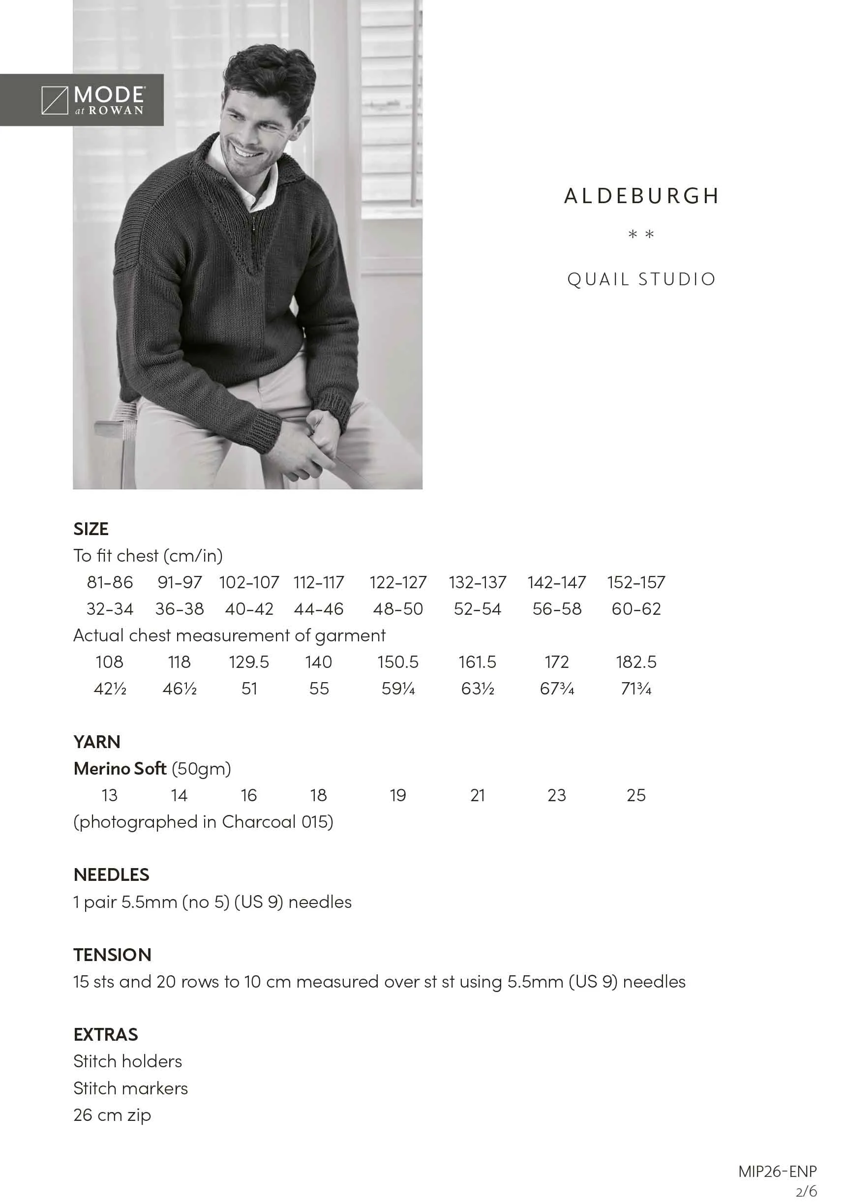 Aldeburgh in Mode at Rowan Merino Soft - MIP26-M