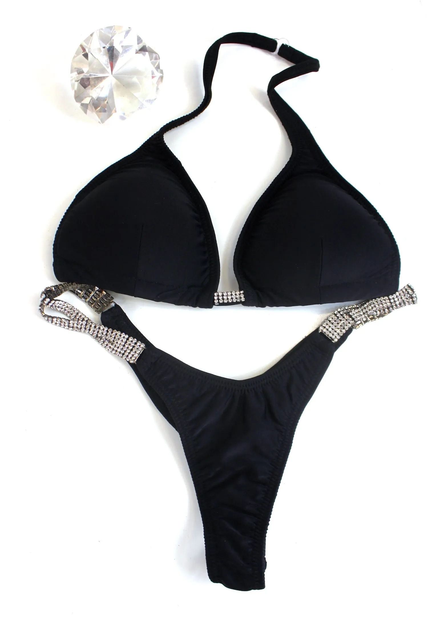 Black Halter Wellness Posing Suit