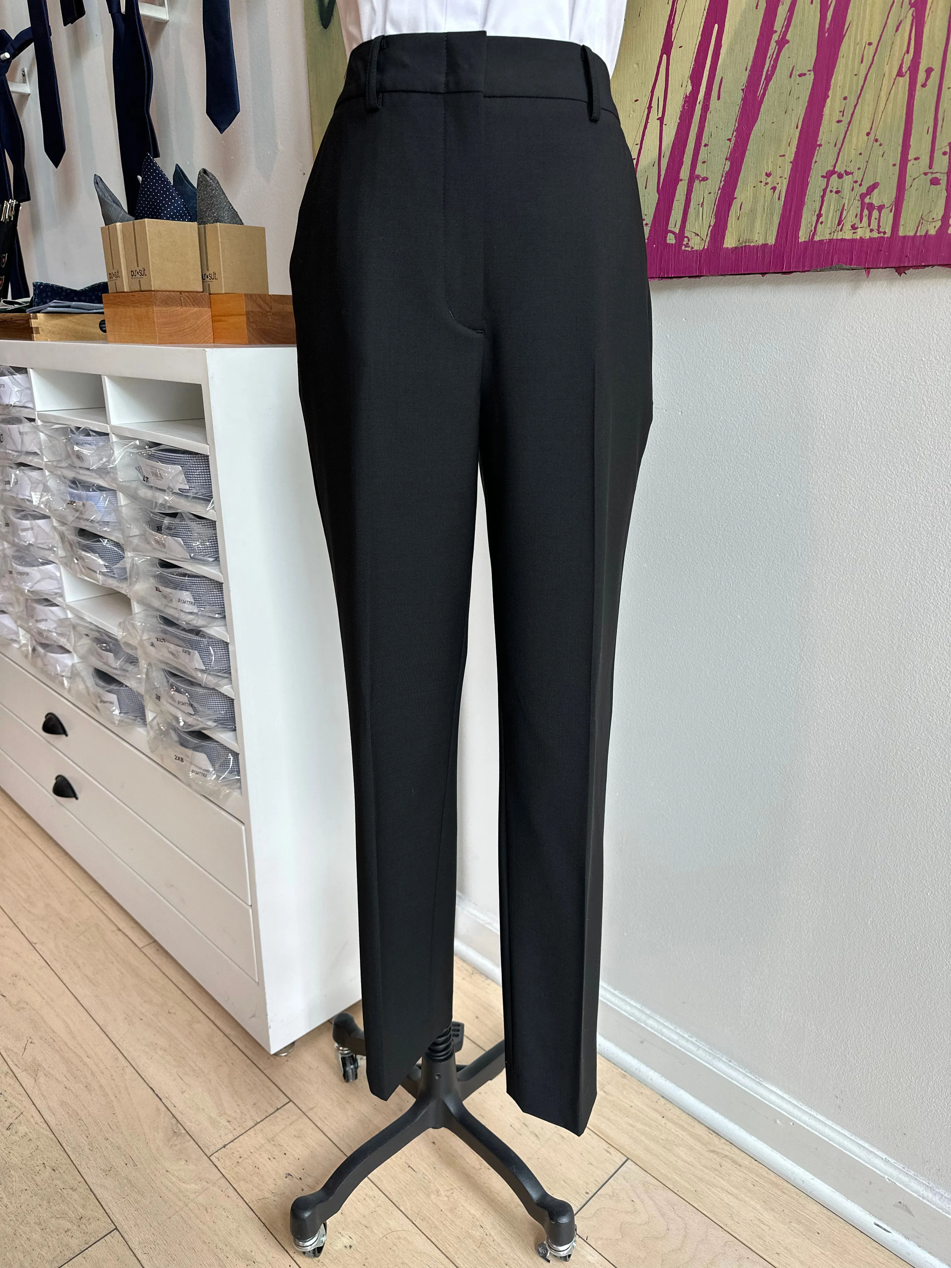 Black Stretch Feminine Cut Premium Suit Pants