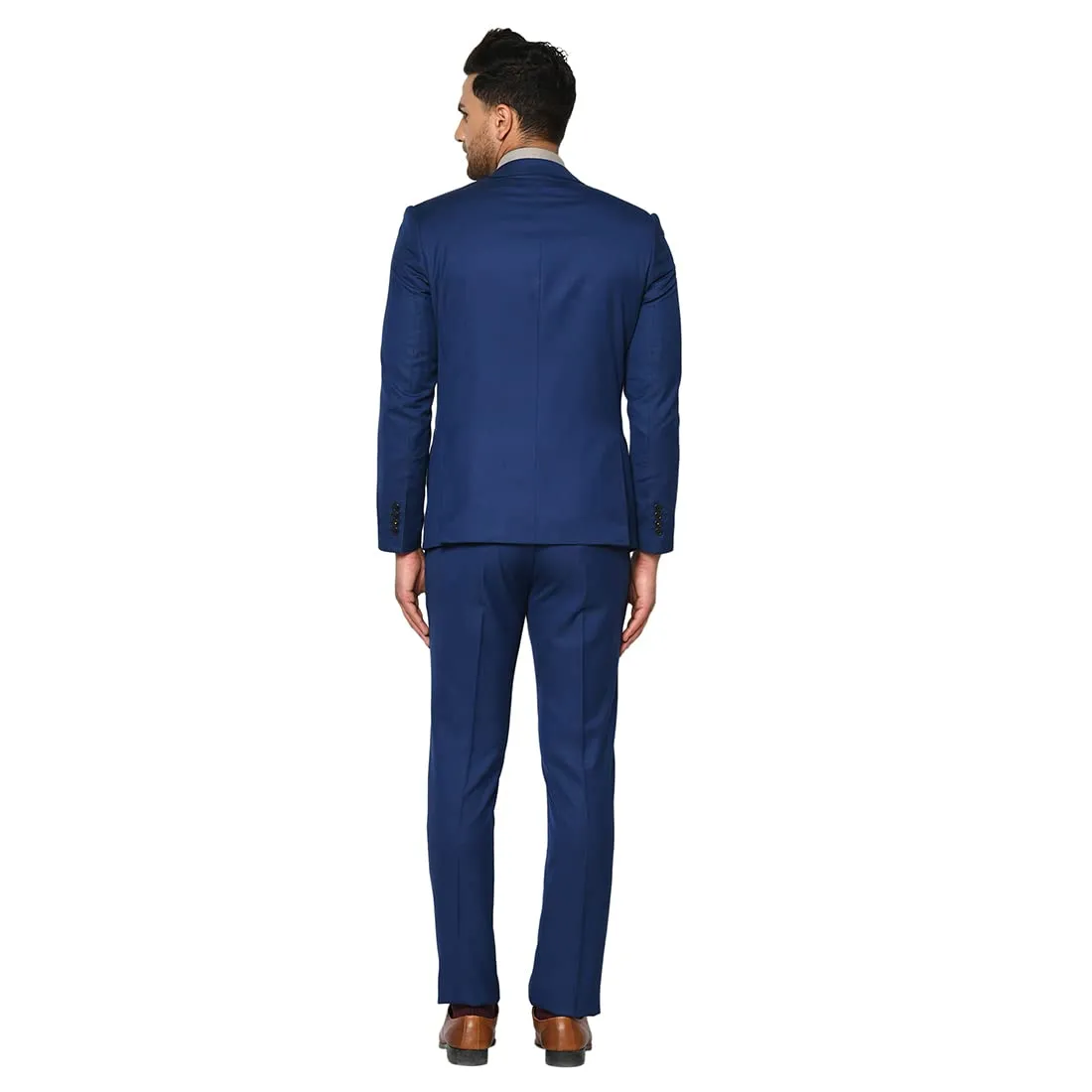 blackberrys Men's 3 Piece Slim Fit Suits (Size: 38)-LX-WISDOM3# Blue