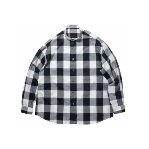 BLOCK CHECK STAND COLLAR SHIRT