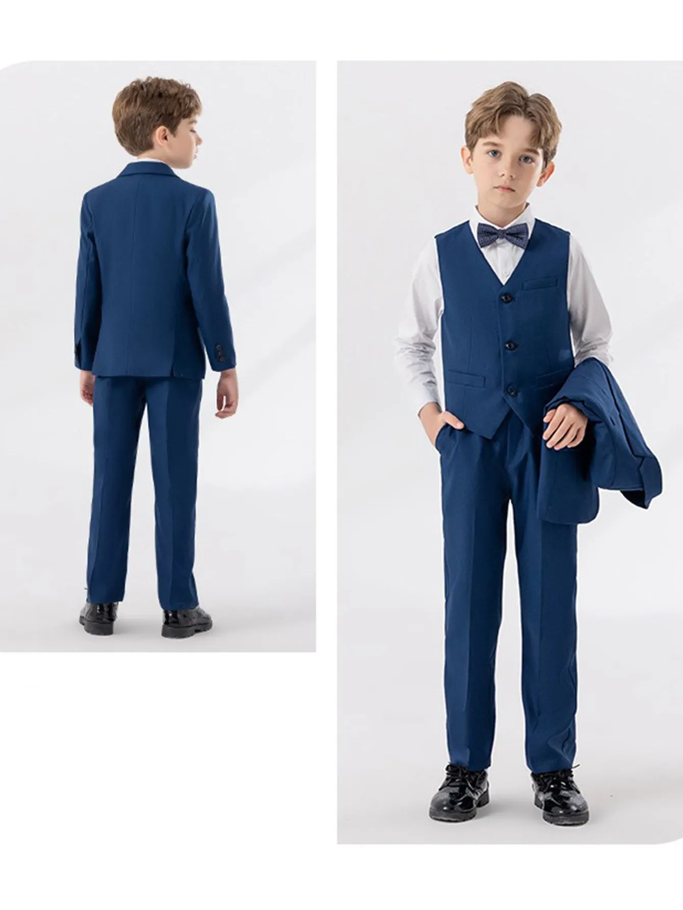 Boys' gentleman suit (shirt   jacket   vest   pants   bow tie)