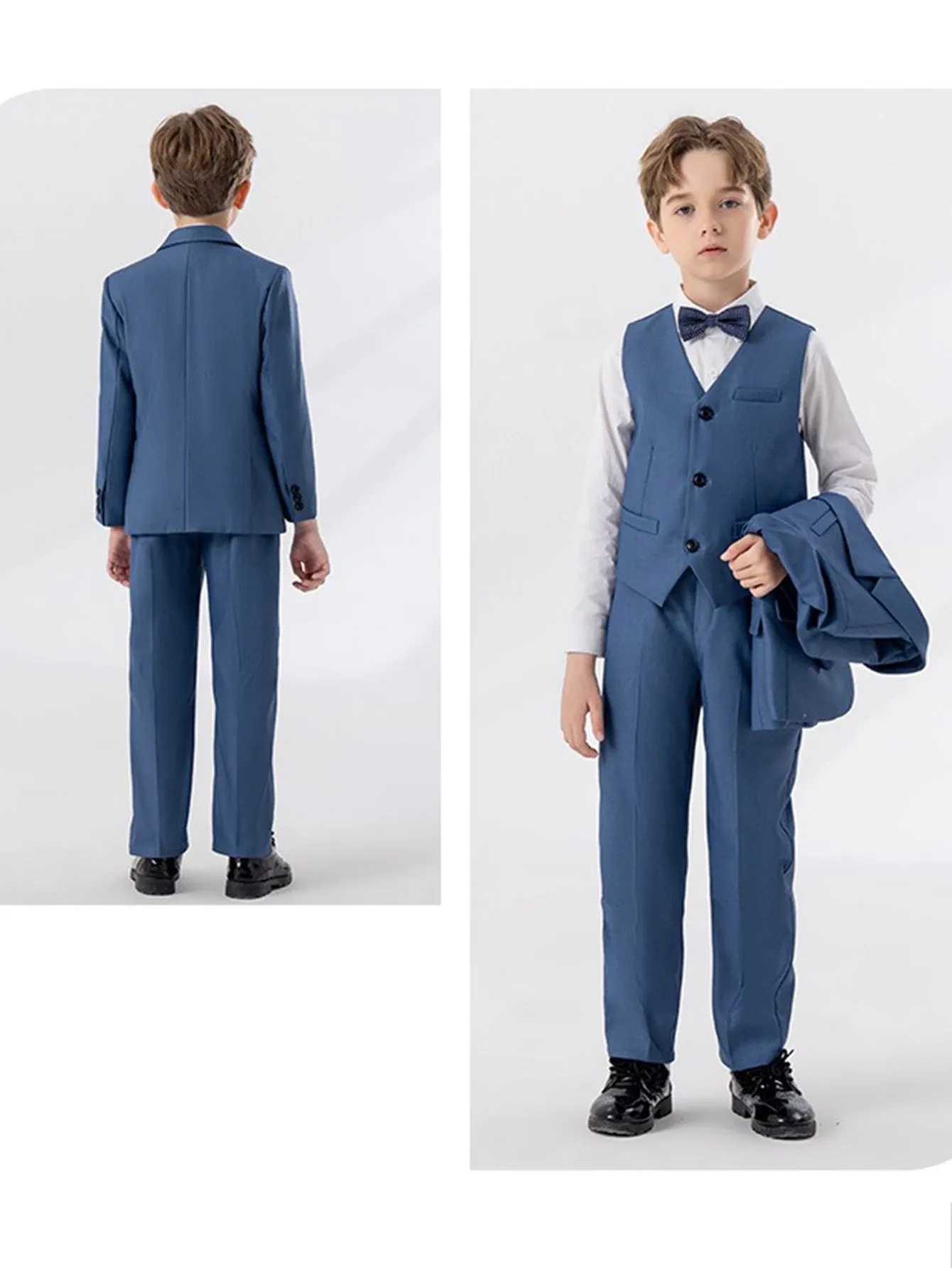 Boys' gentleman suit (shirt   jacket   vest   pants   bow tie)