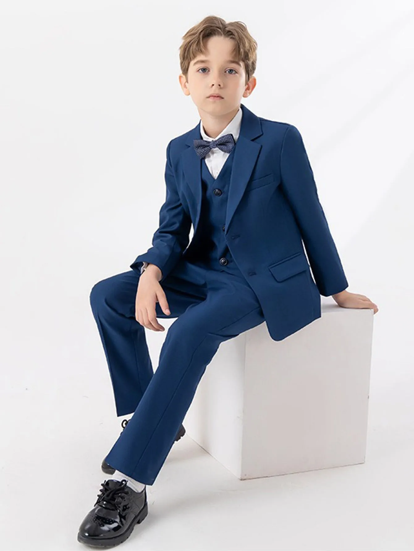 Boys' gentleman suit (shirt   jacket   vest   pants   bow tie)