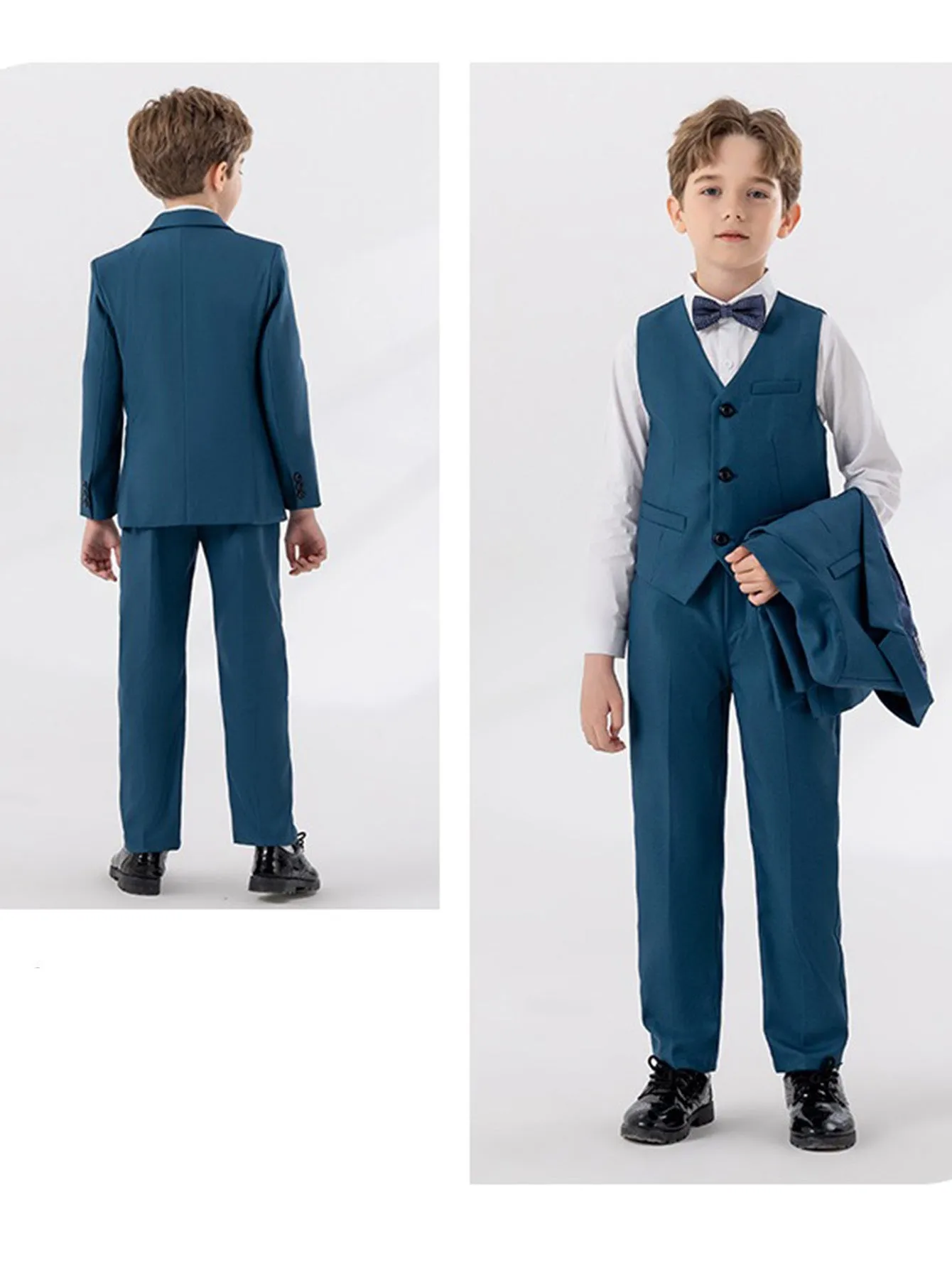 Boys' gentleman suit (shirt   jacket   vest   pants   bow tie)