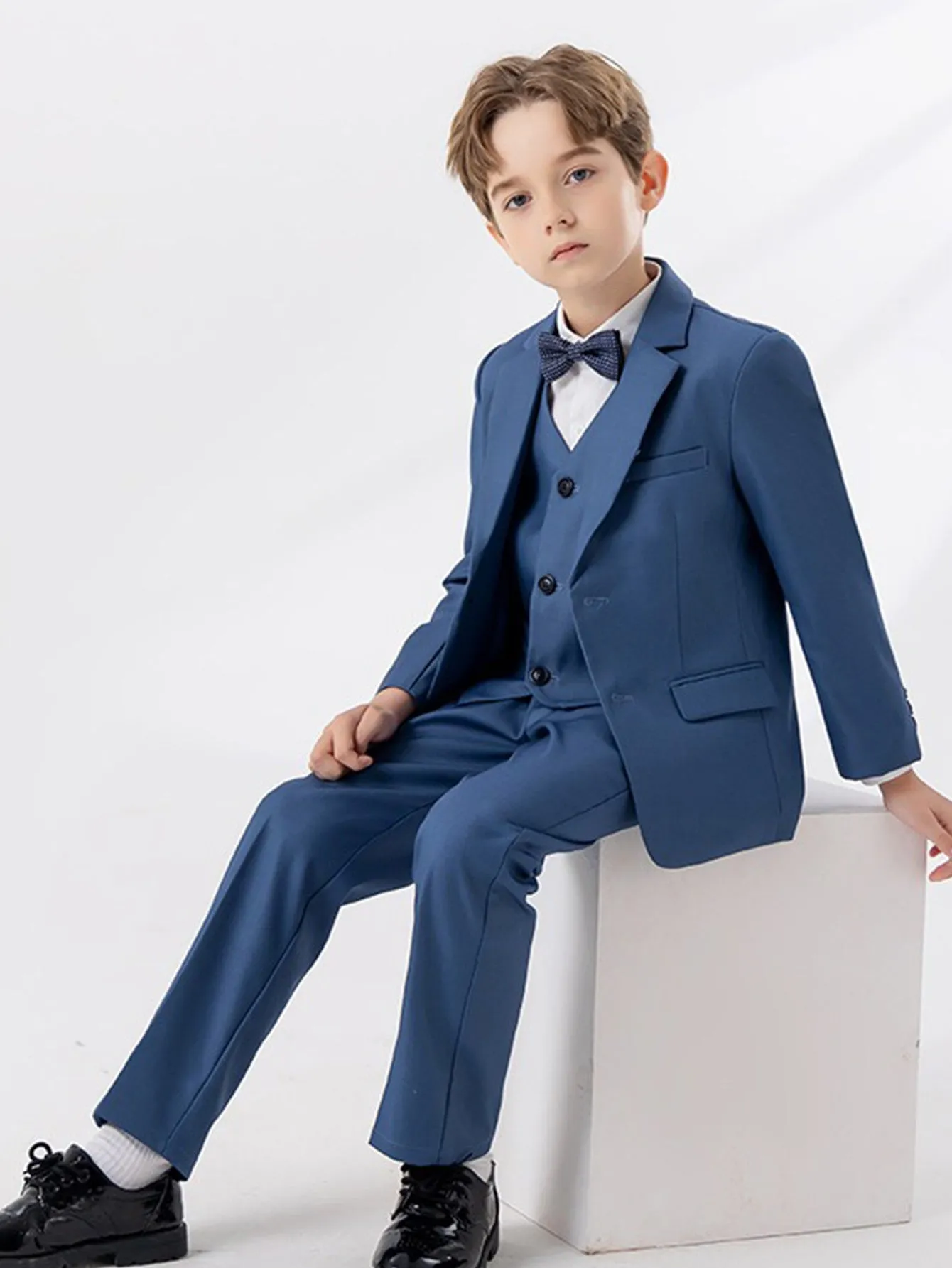 Boys' gentleman suit (shirt   jacket   vest   pants   bow tie)