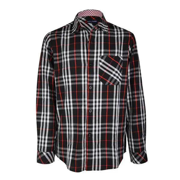 BOYS MULTICOLOUR LONG SLEEVE CHECK SHIRT