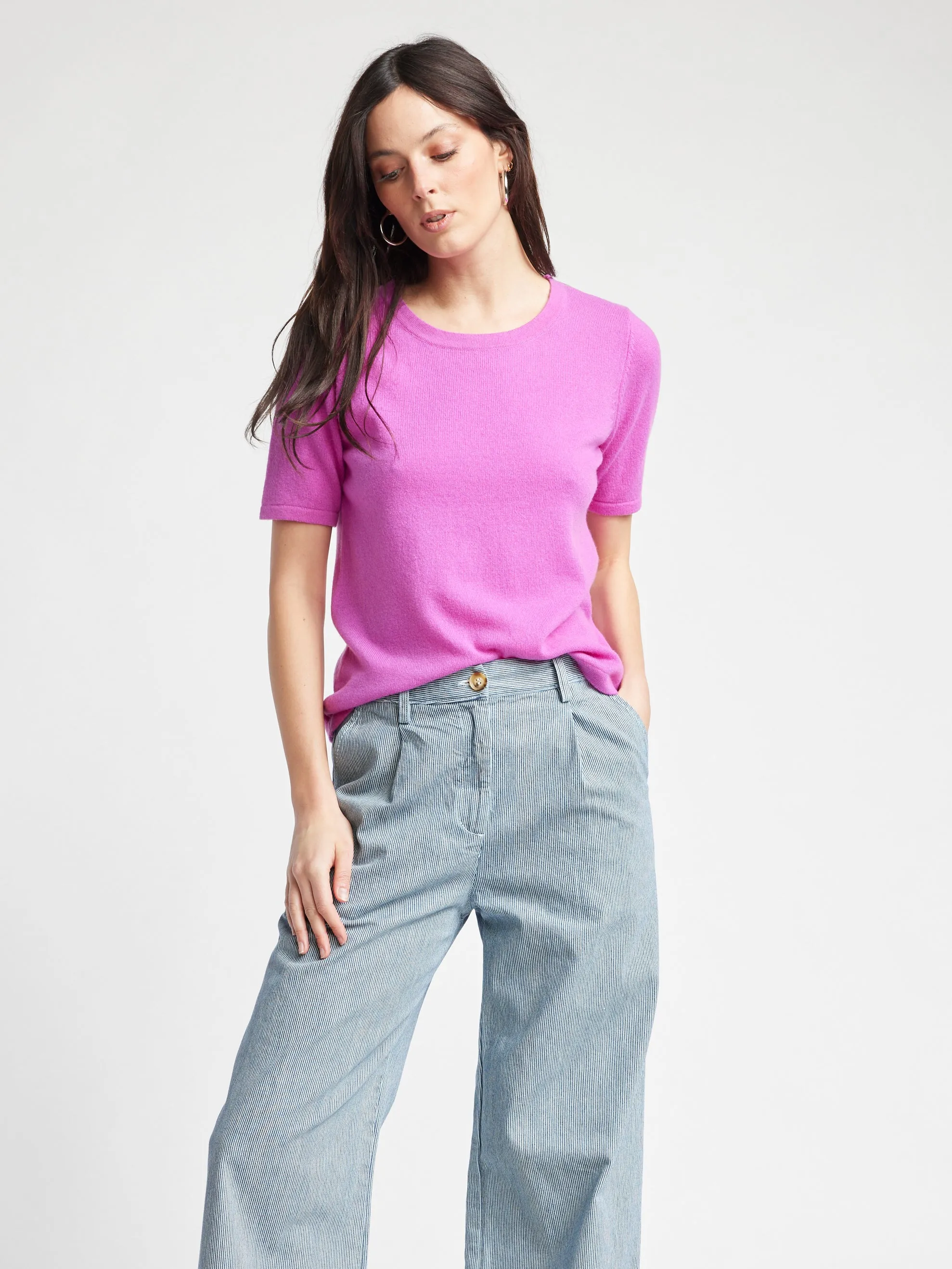 Brea Cashmere T-Shirt Sweater