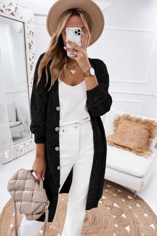 Button Front Cardigan