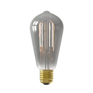 Calex Smart LED Bulb - E27 - Filament - ST64 - Titanium - Warm White Light-7W