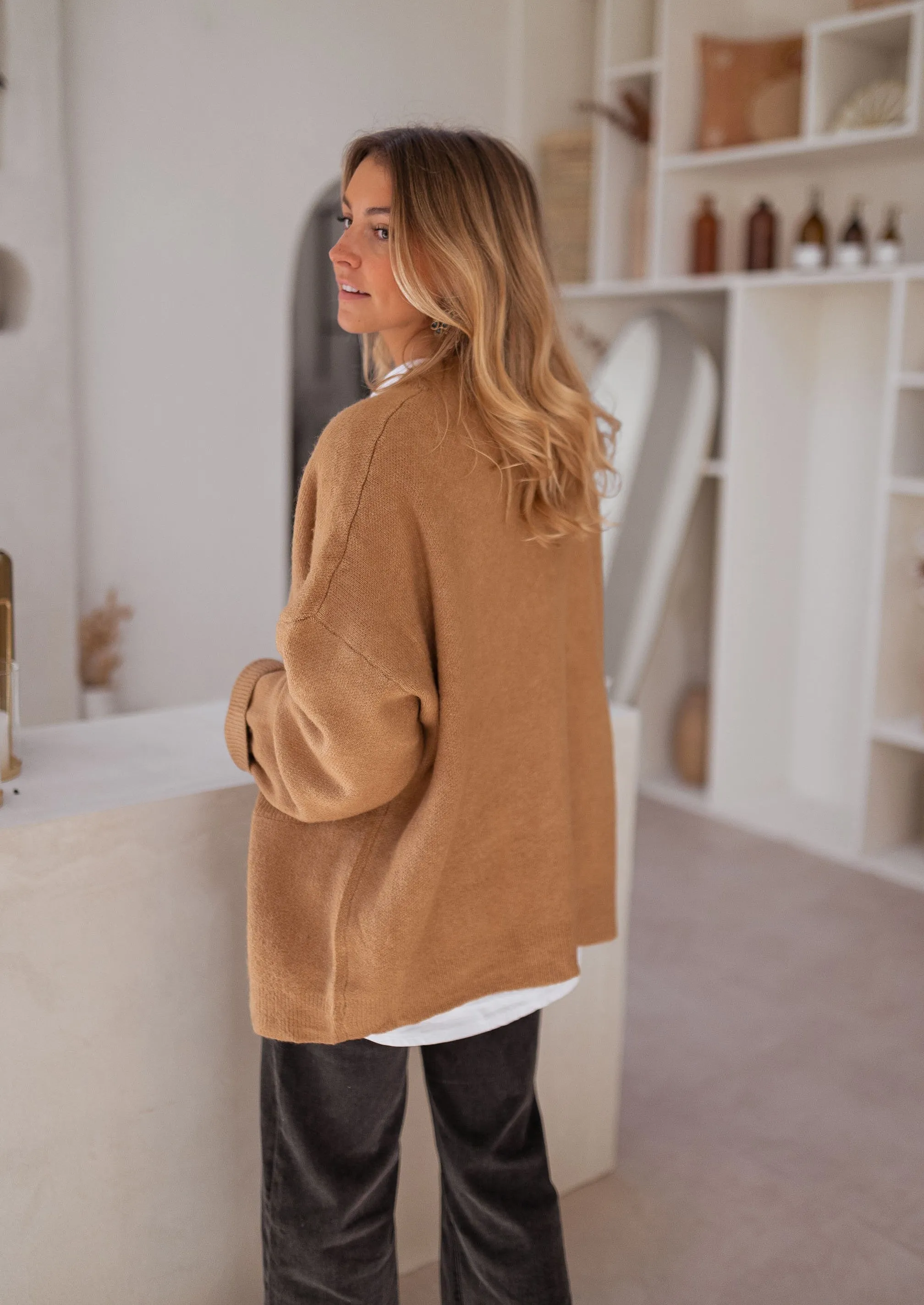 Camel Villers Cardigan