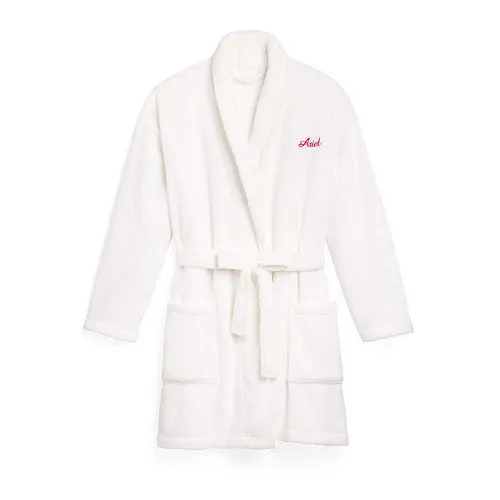 Cozy Fleece Robe - White