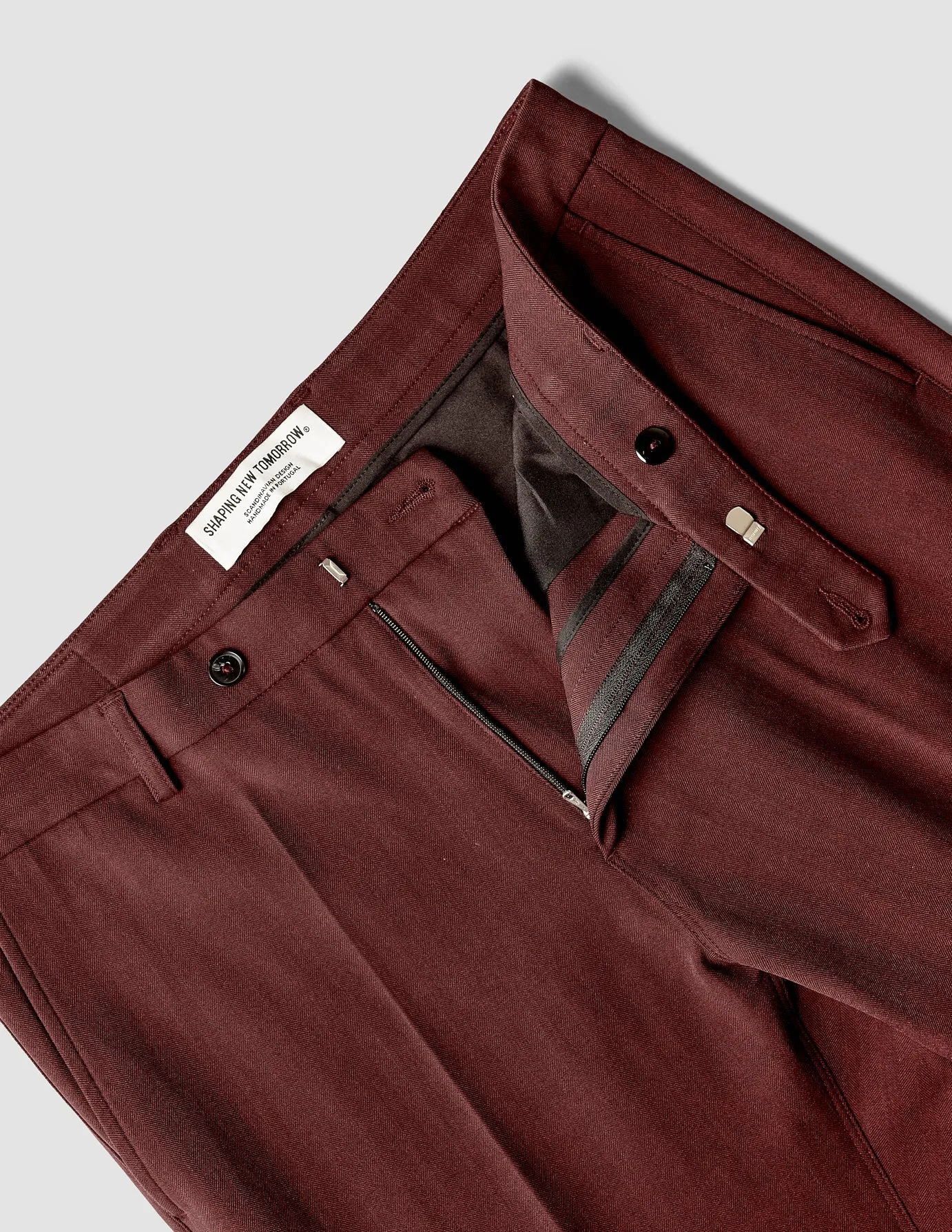 Essential Suit Pants Slim Mahogany