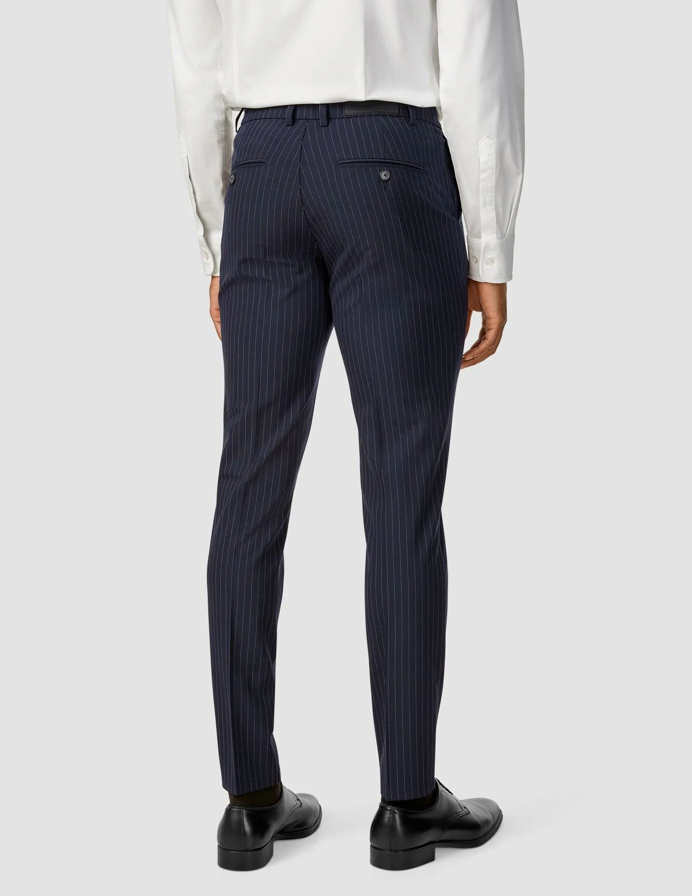 Essential Suit Pants Slim Navy Pinstripe