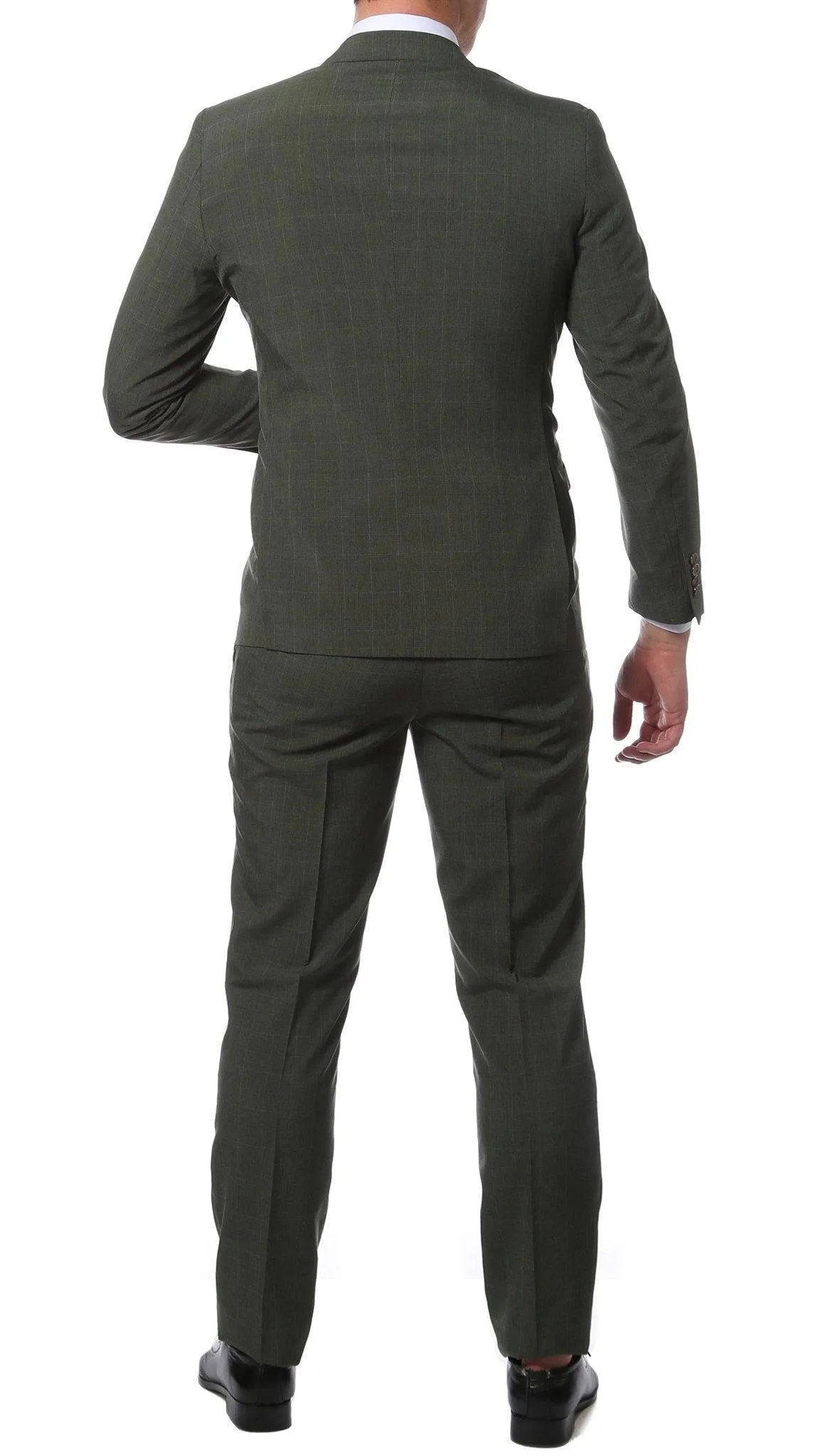 Etro Green Glen Plaid Slim Fit 2 Piece Suit