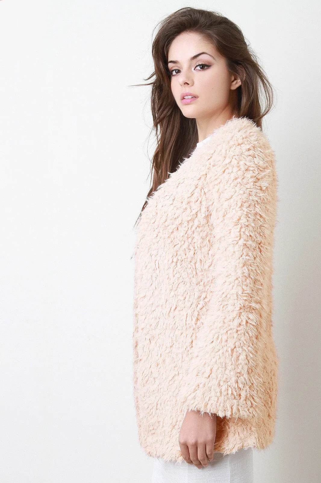 Faux Fur Texture Coat