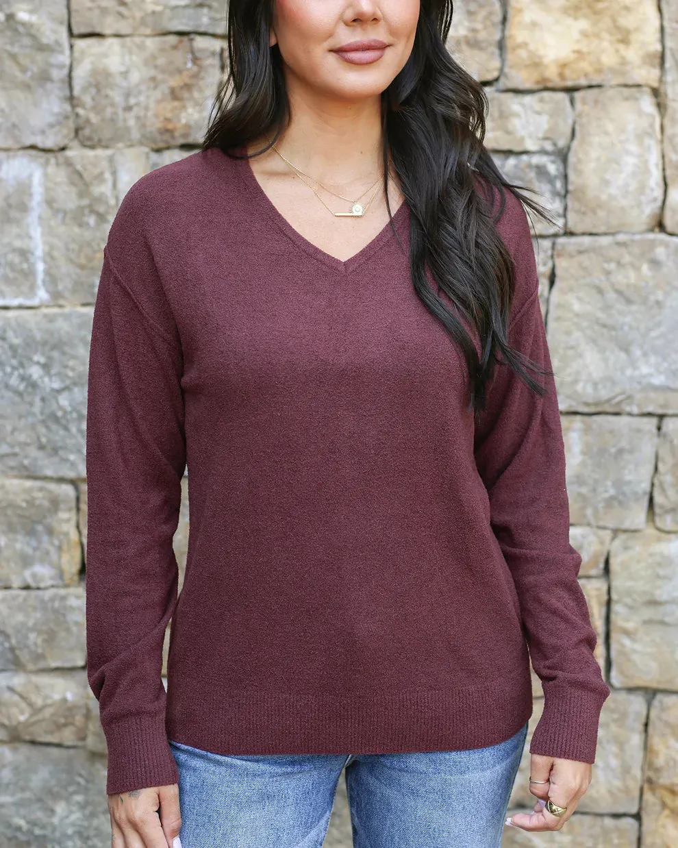 Grace & Lace Micro Bambü Lightweight Sweater - Russet