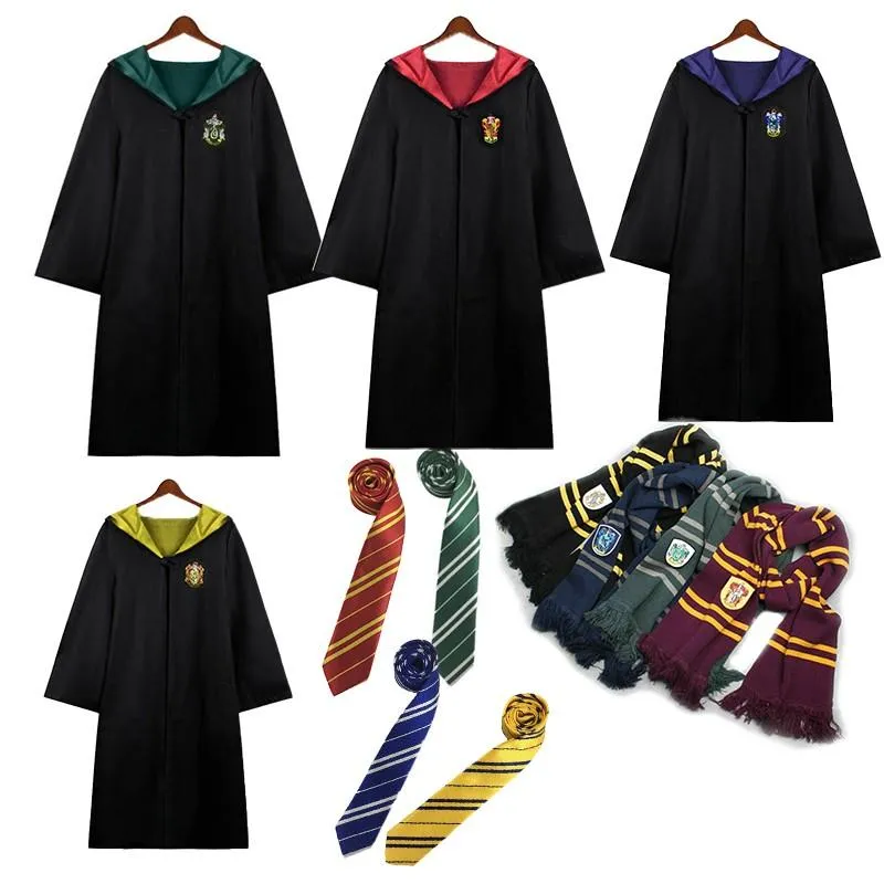 Harry Potter House Robes & Ties Cosplay Complete Set