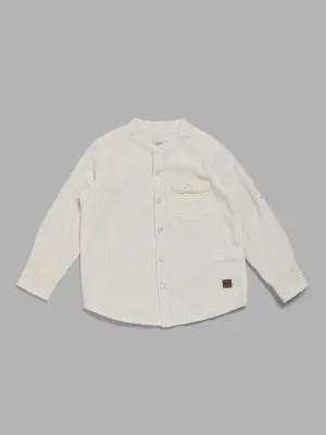 HOP Kids Cream Striped Shirt