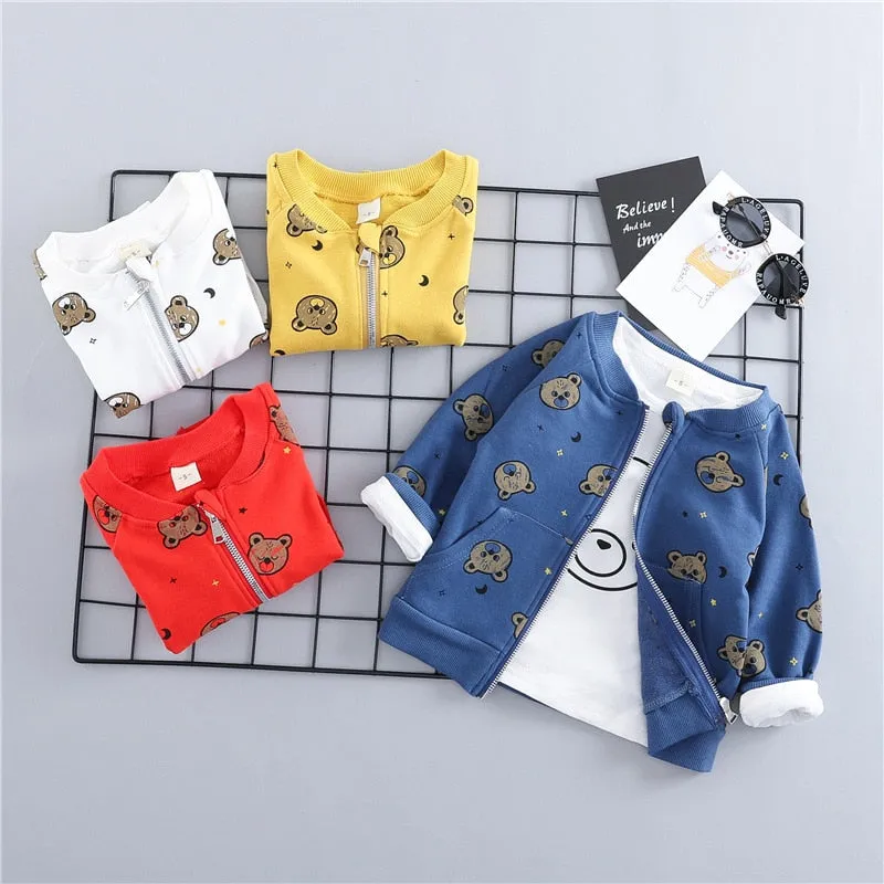 HYLKIDHUOSE 2019 Toddler Infant Clothes Suits Baby Boys Girls Clothing Sets Coats T Shirt Pants Children Kids Casual Coatume