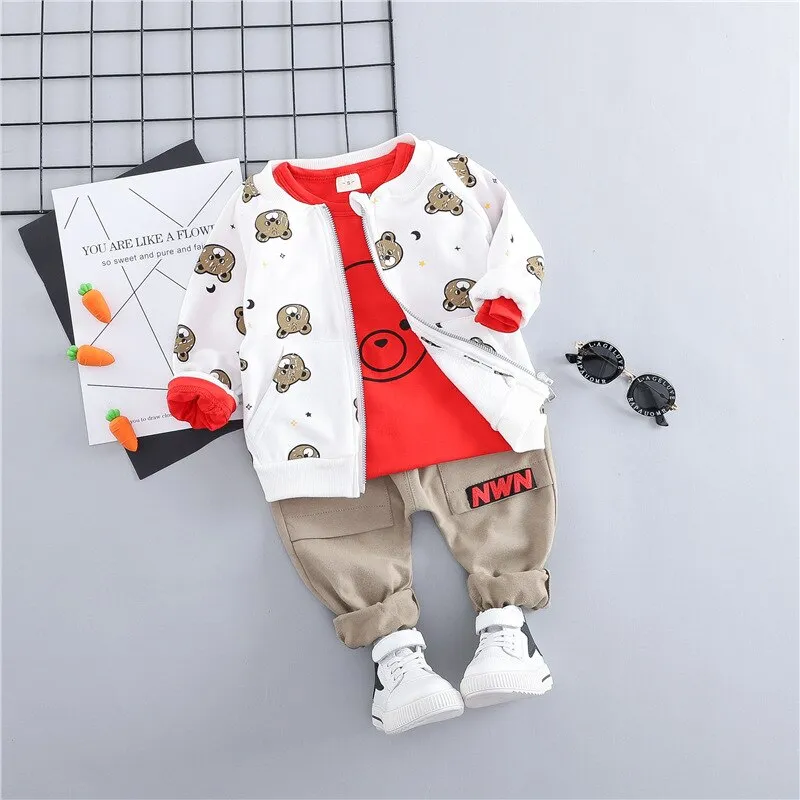 HYLKIDHUOSE 2019 Toddler Infant Clothes Suits Baby Boys Girls Clothing Sets Coats T Shirt Pants Children Kids Casual Coatume