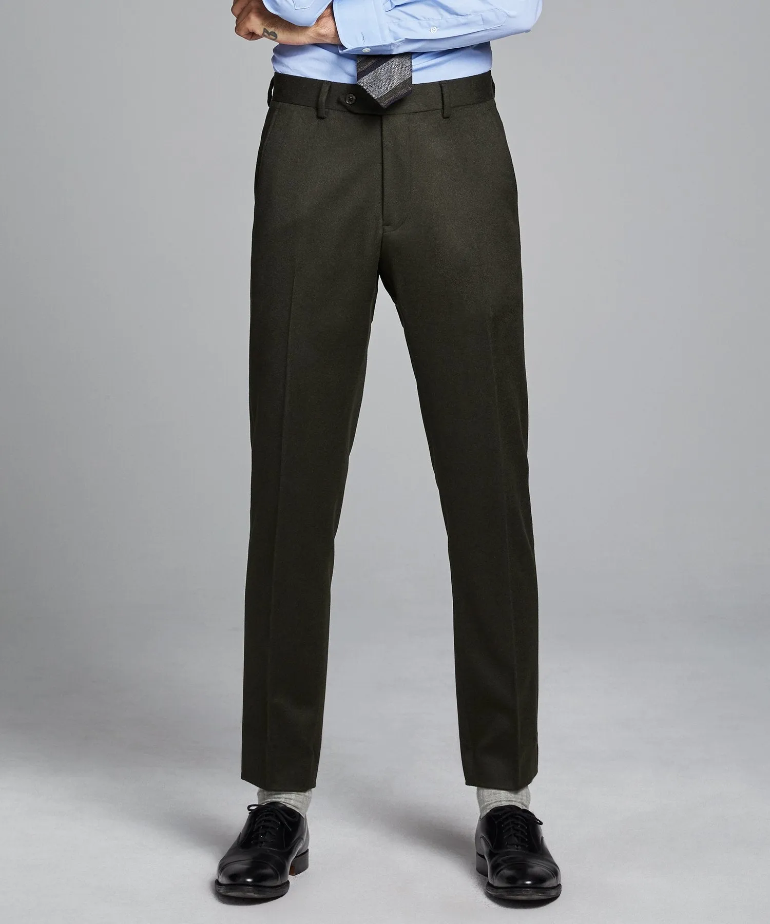 Italian Cashmere Sutton Suit Pant in Olive