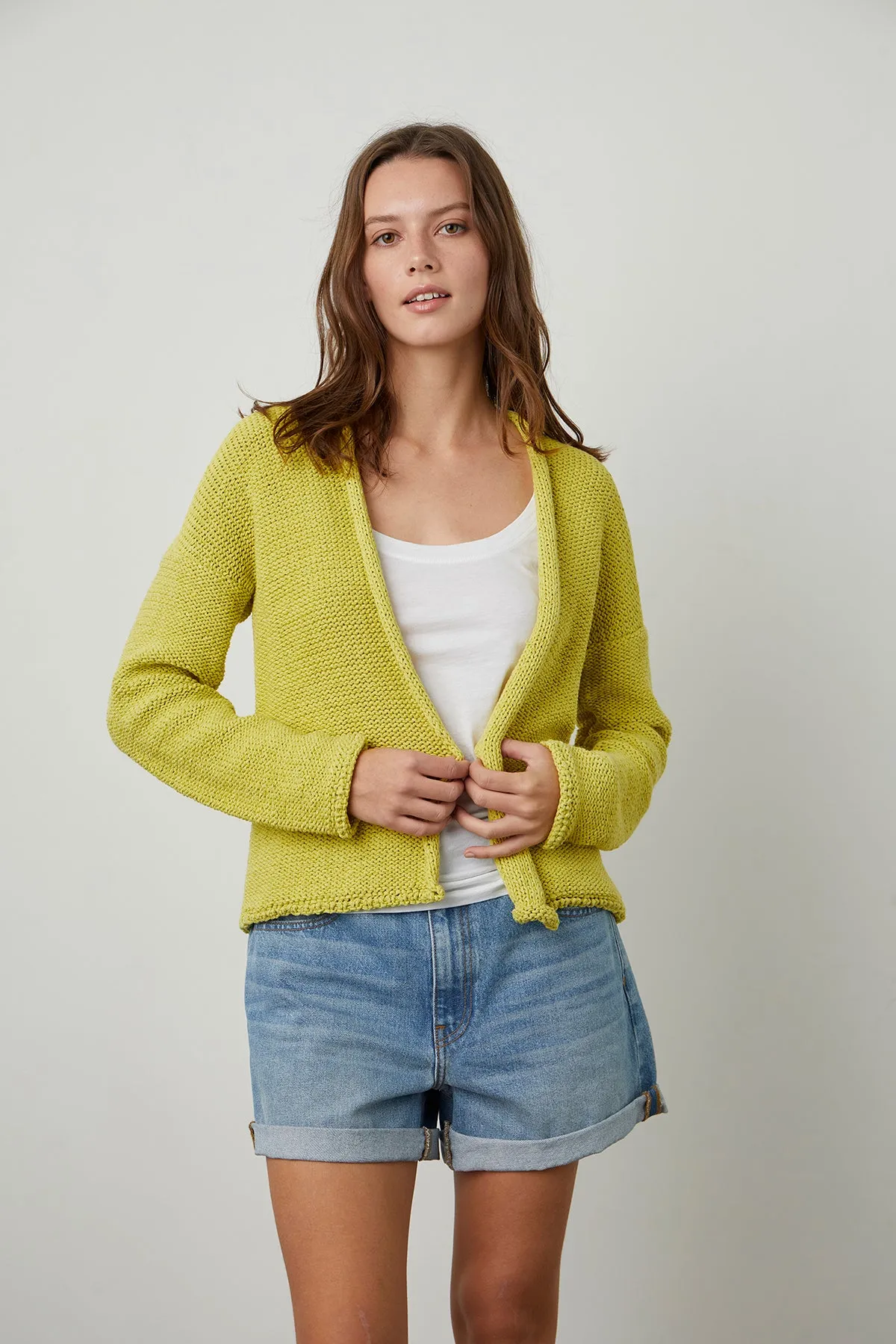 JAZ TEXTURED TAPE YARN CARDIGAN