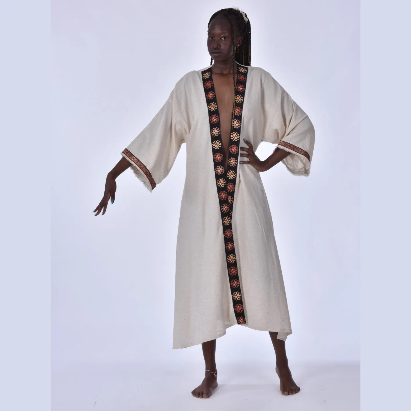 Kaftan Kimono Hand Made Borders