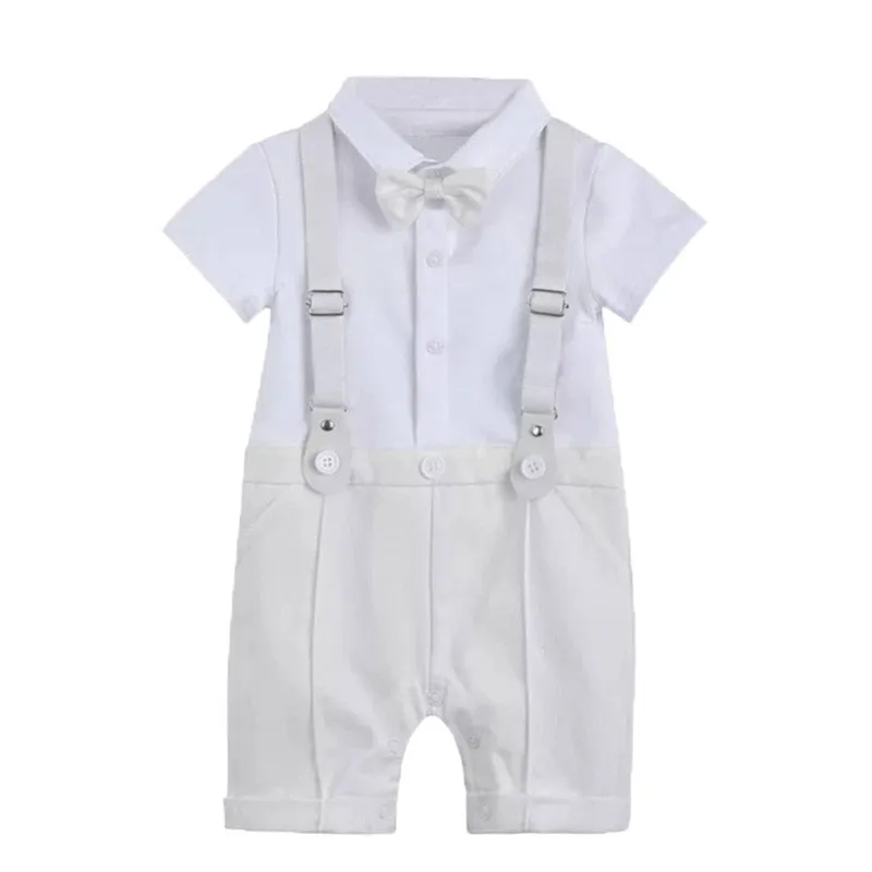 Leo - Baby Boys Christening Baptism Suit , Colour - White