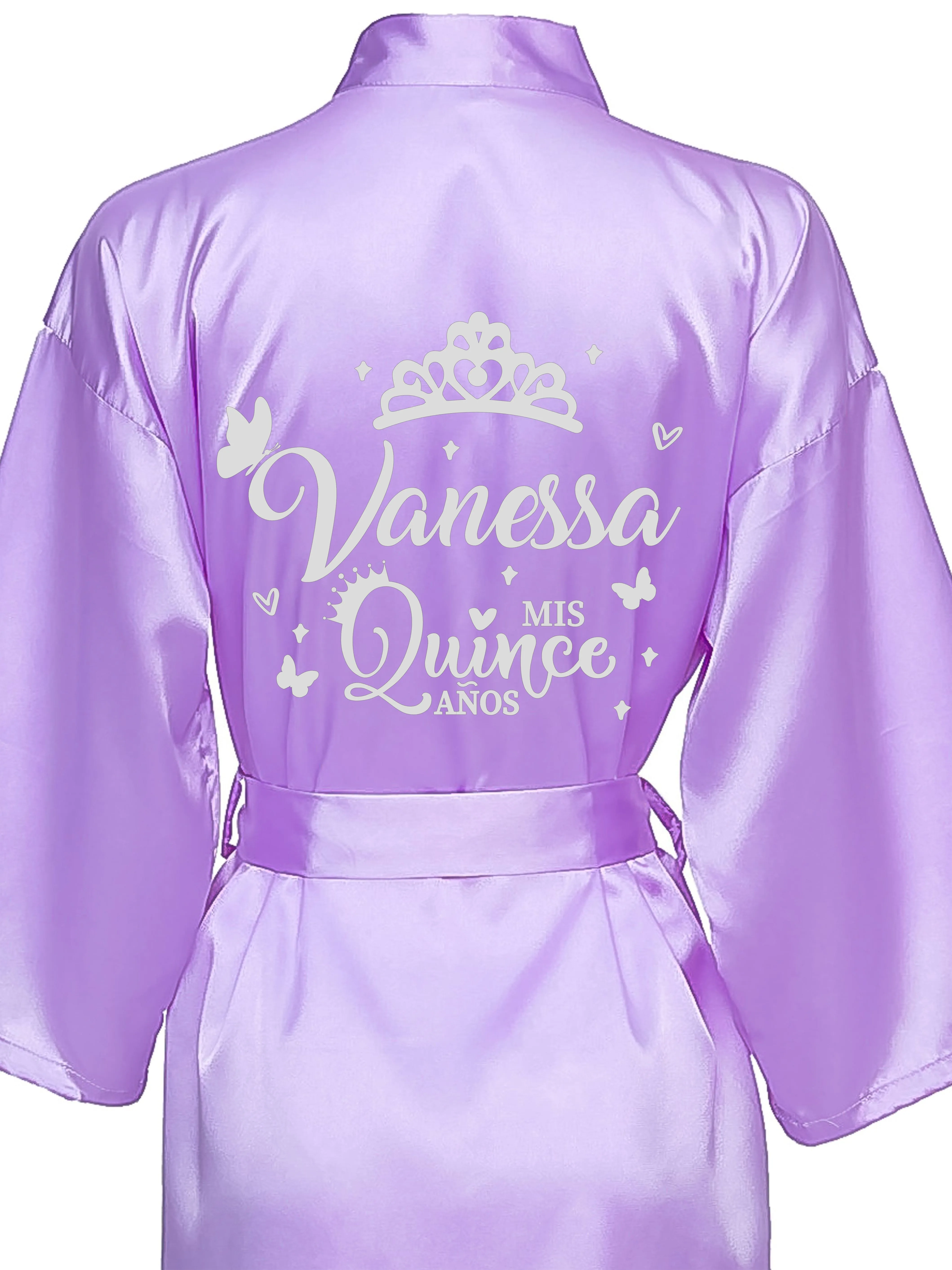 Lilac with Silver robe for quinceanera