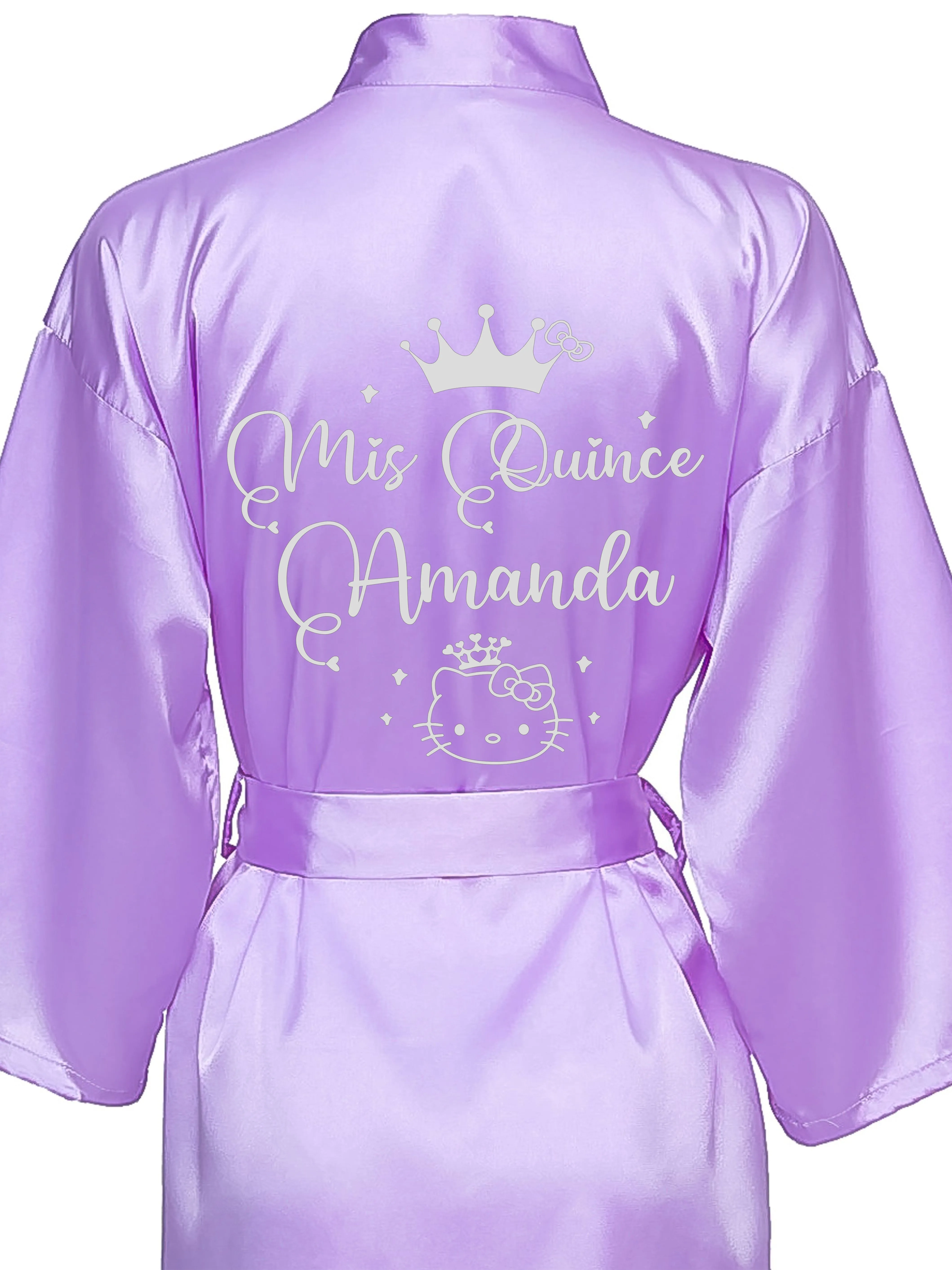 Lilac with Silver robe for quinceanera