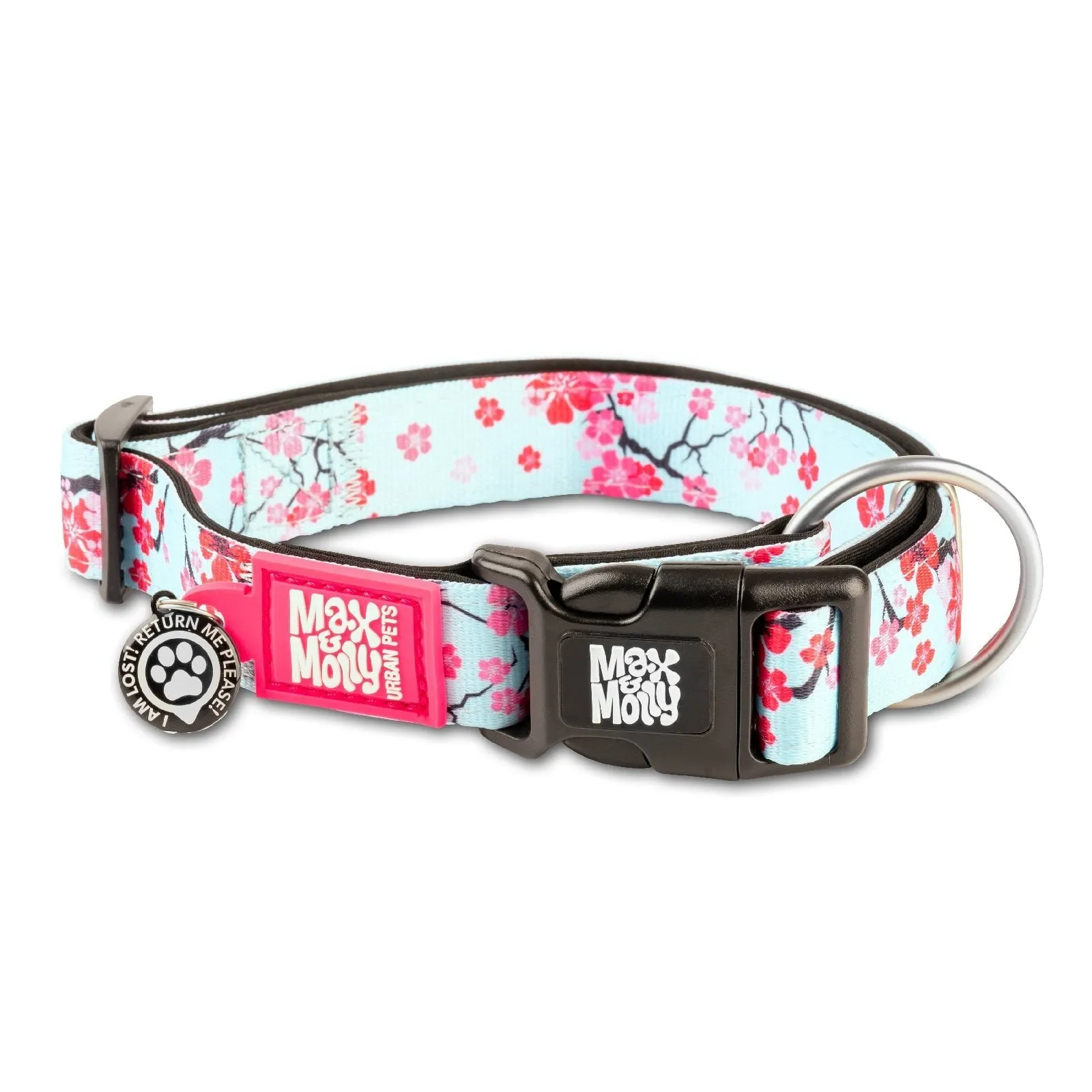 Max & Molly Cherry Bloom Smart ID Dog Collar Large