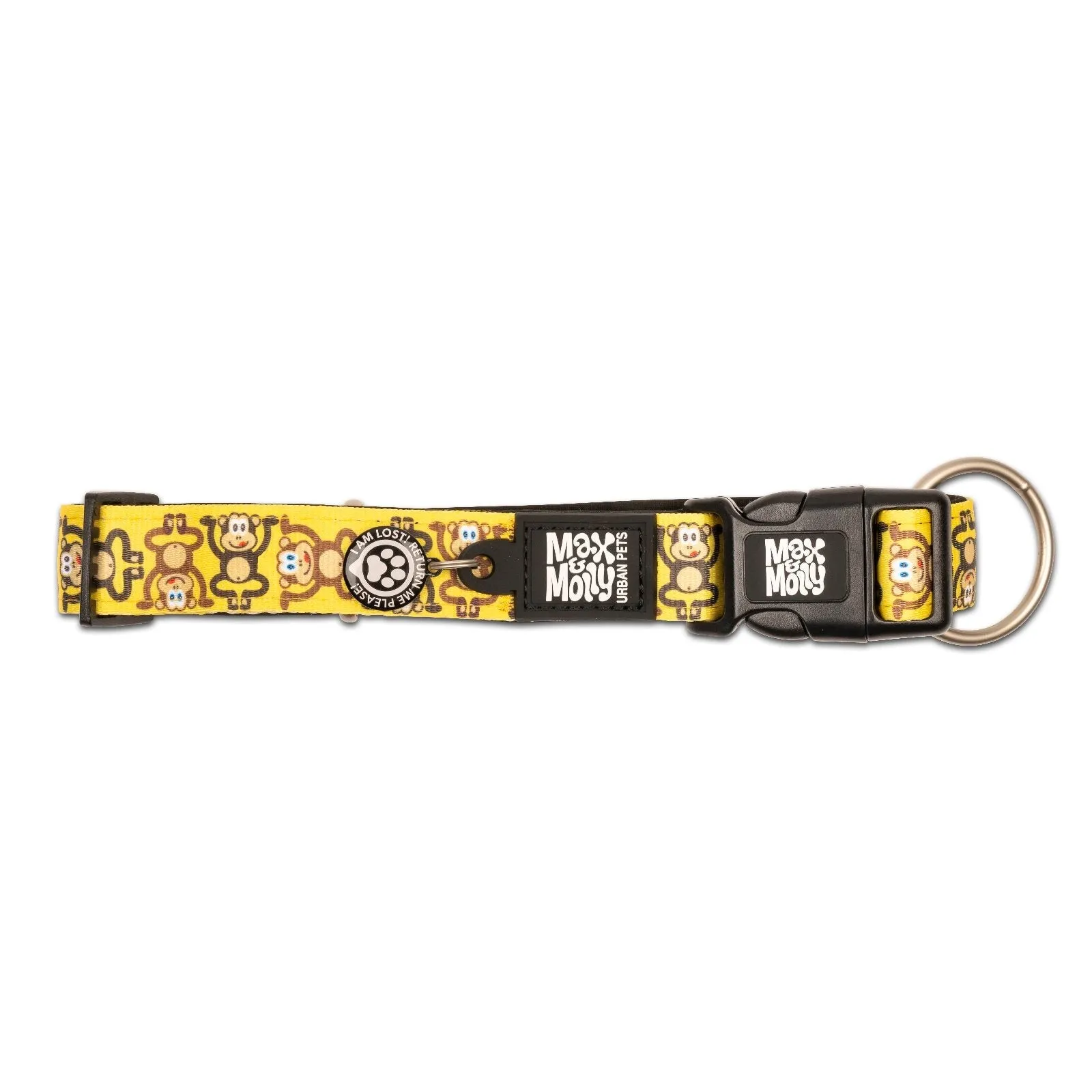 Max & Molly Monkey Maniac Smart ID Dog Collar Small