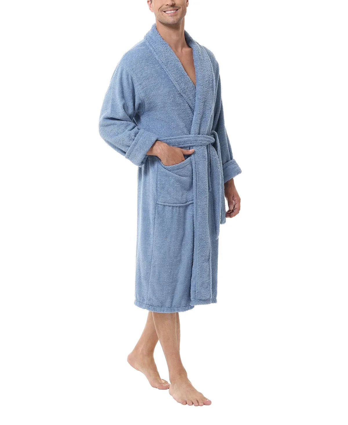 Men's cotton terry robe INK IVY