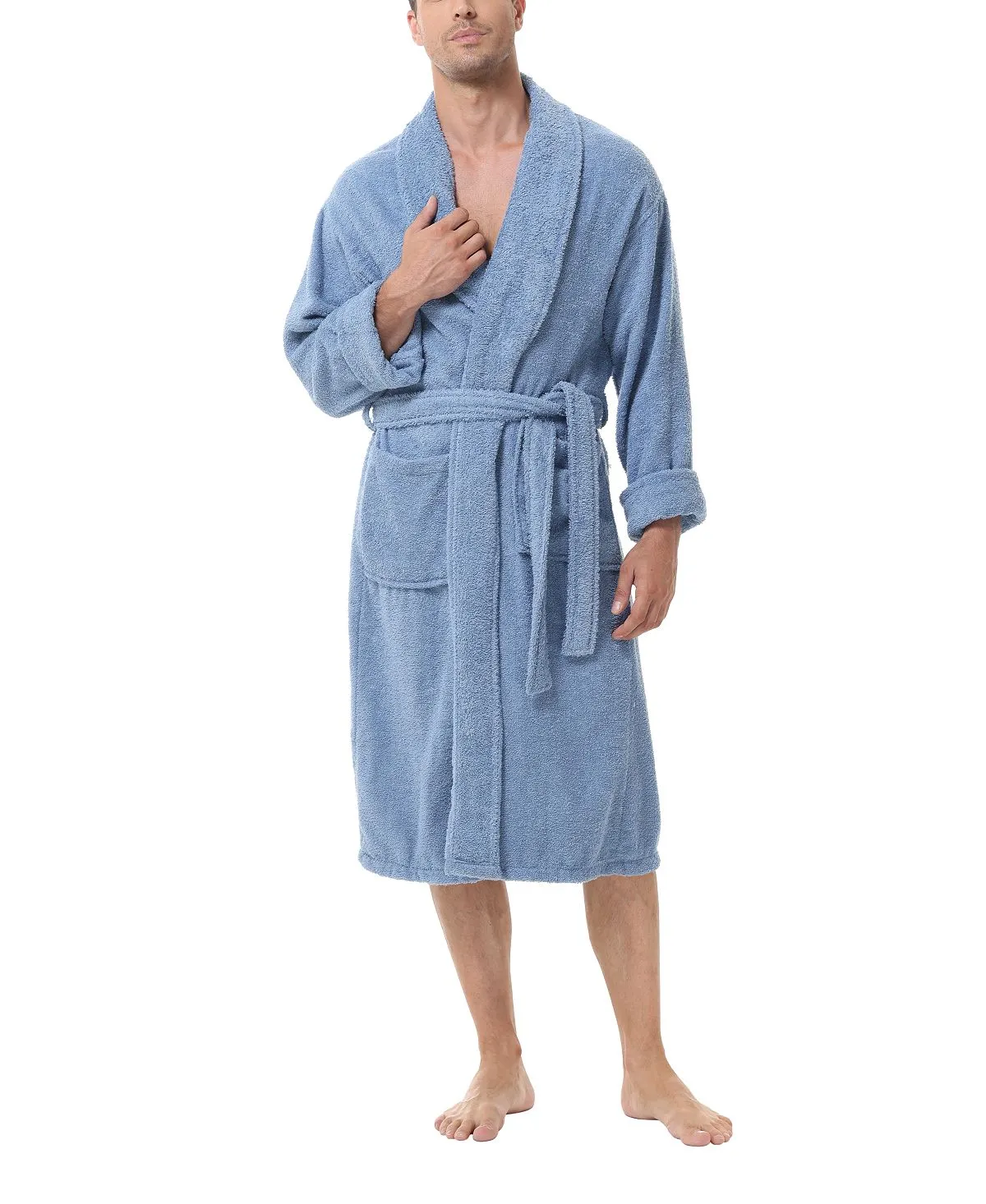 Men's cotton terry robe INK IVY