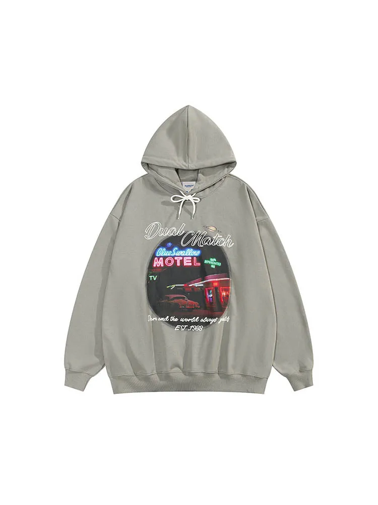 Men'S Hoodies With Motel Graphic Print