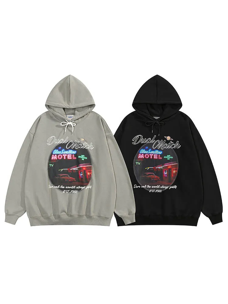 Men'S Hoodies With Motel Graphic Print