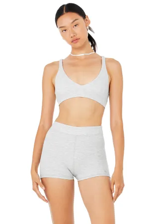 Micro Waffle Pleasant Bra - Athletic Heather Grey