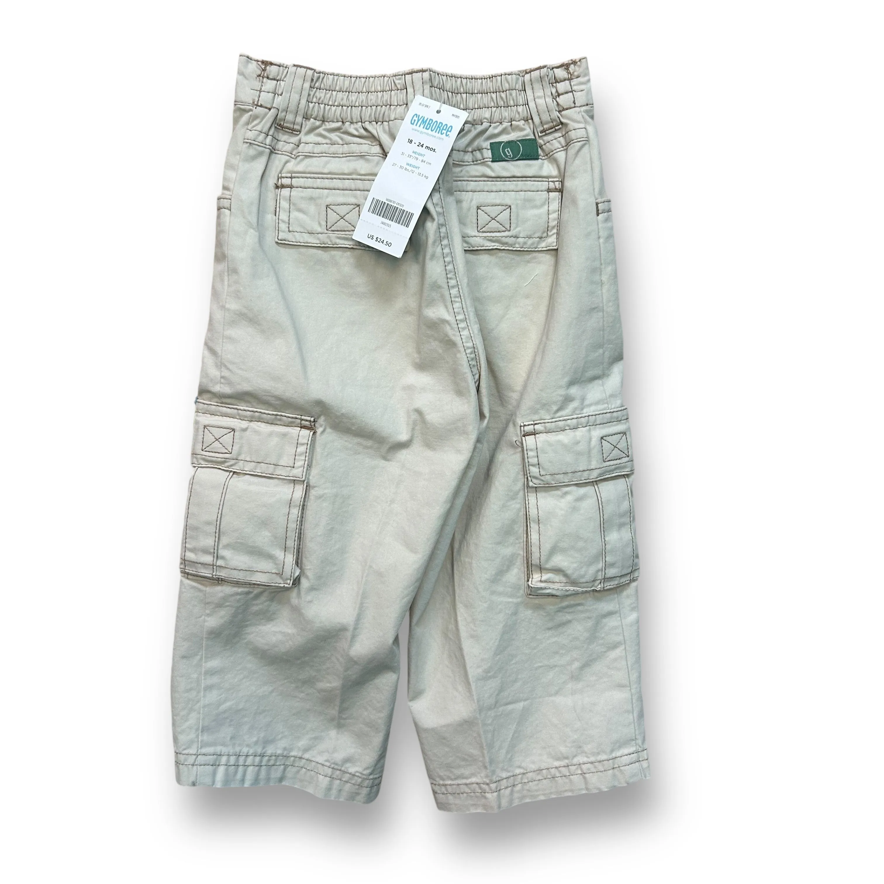 NEW! Boys Gymboree Size 18-24 Months Khaki Cargo Pants