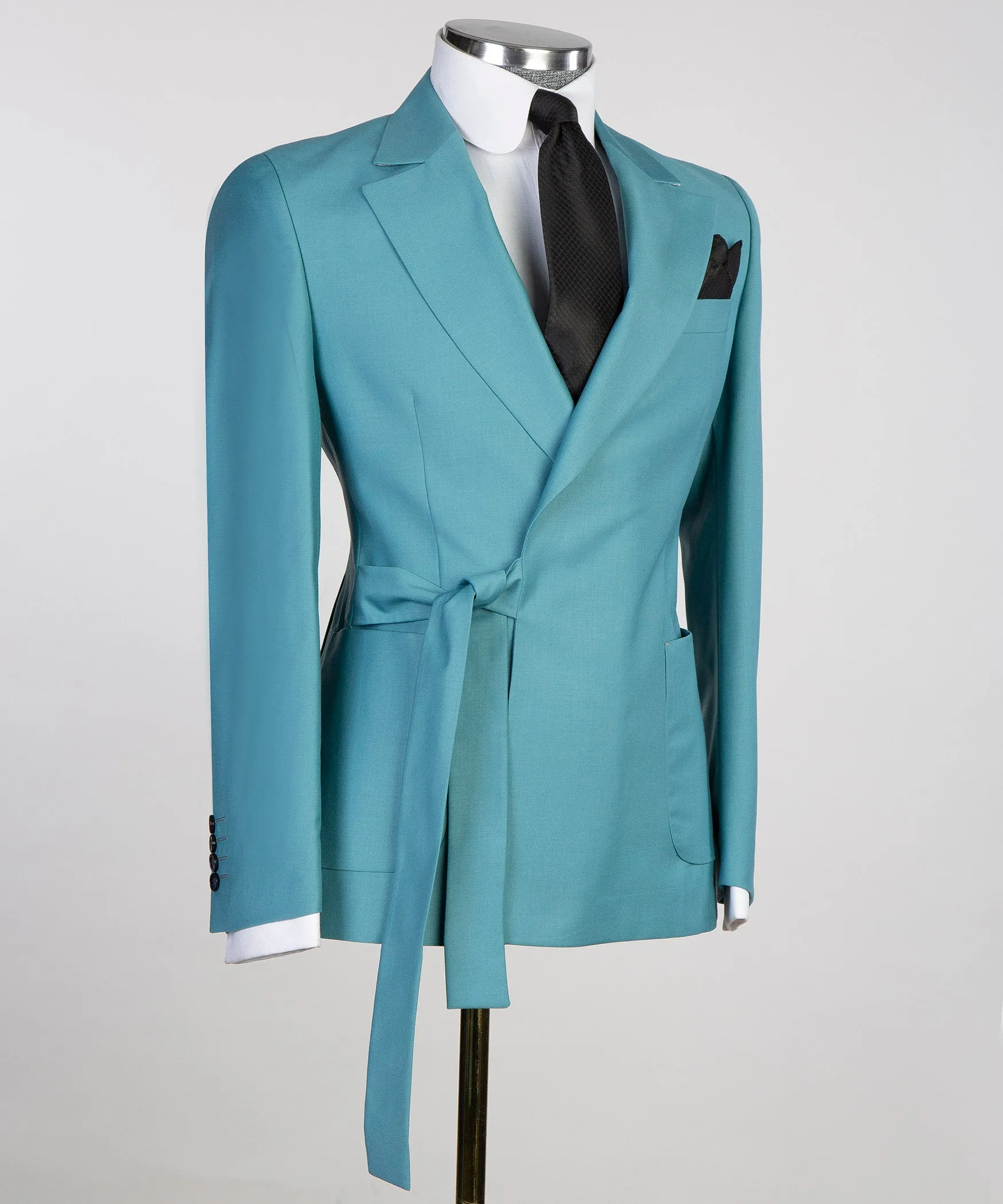 Ocean Blue Belted Suit