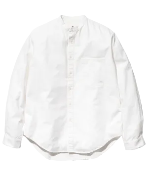 Organic Cotton Poplin Stand Collar Shirt