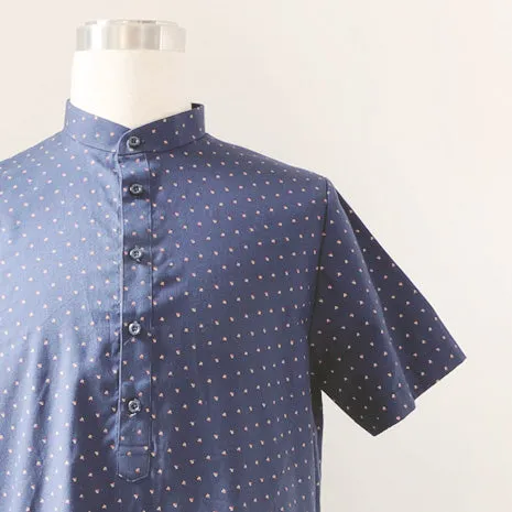 Pattern: 302A – Menswear Casual Half-Placket Shirt *Custom Fit