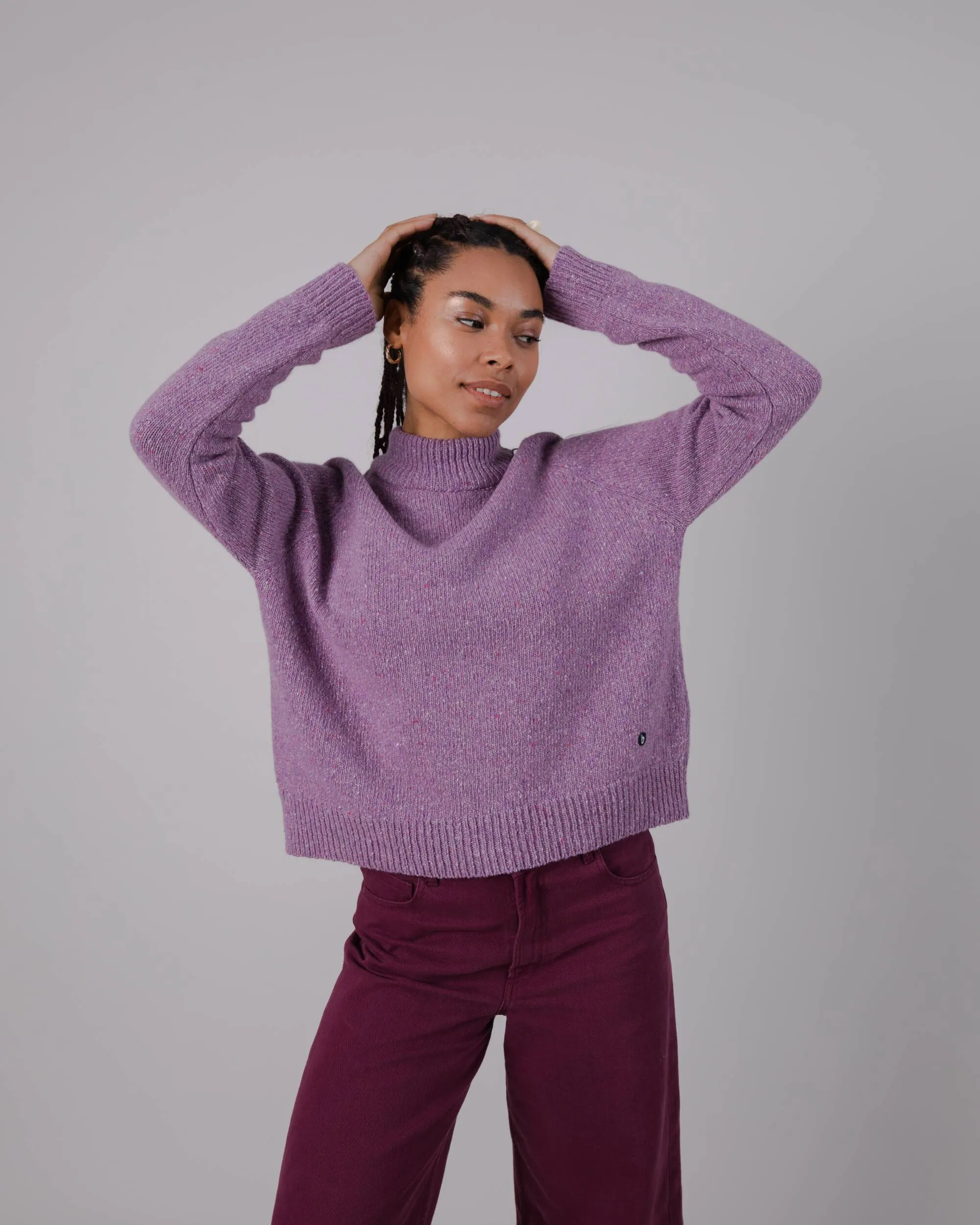 Perkins Wool Sweater Grape