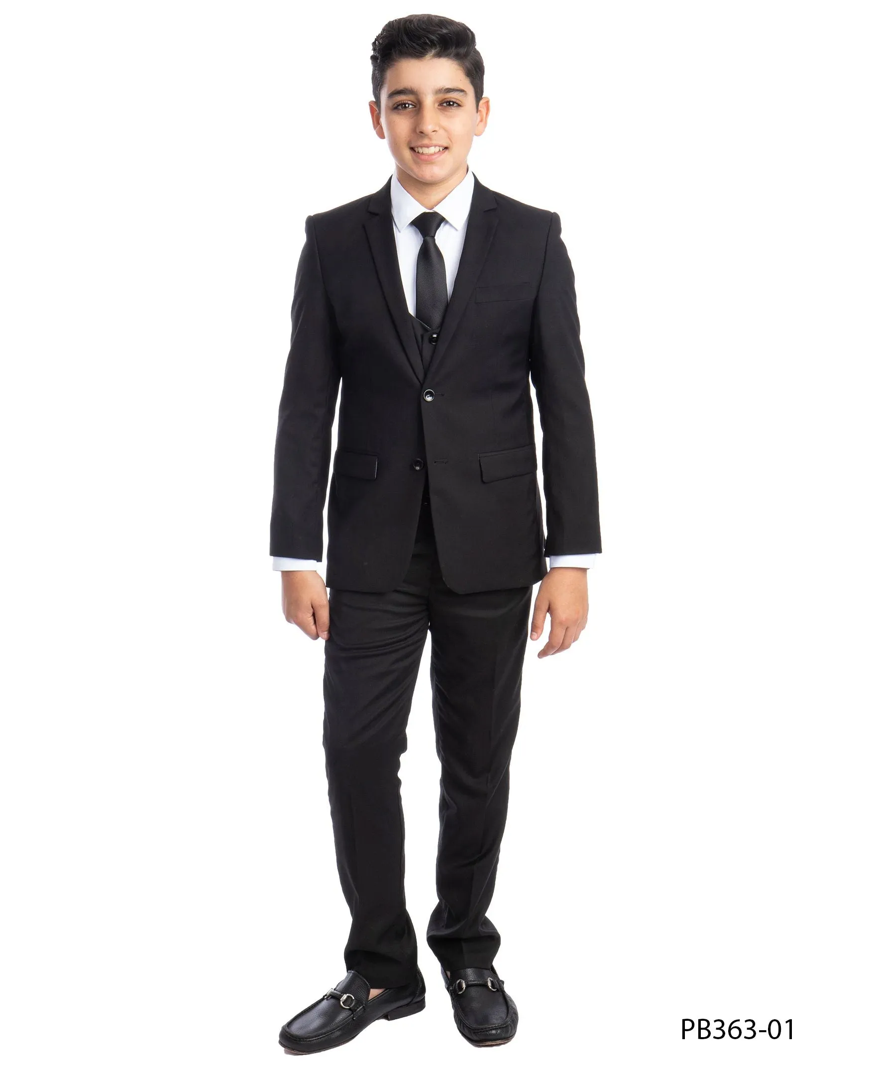 Perry Ellis Portfolio Solid 5-Piece Slim Fit Suit (Lil'Boys)