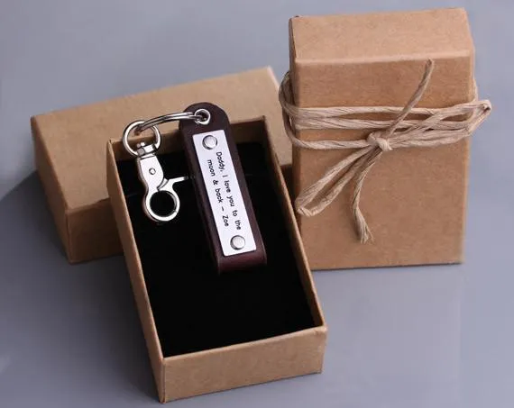 Personalized Special Leather Keychain Gift for Him